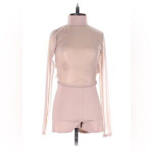 Elegant Cream Long Sleeve Jumpsuit